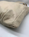 Marc Jacobs Ivory Pebbled Leather Workwear Shoulder Bag