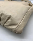 Marc Jacobs Ivory Pebbled Leather Workwear Shoulder Bag