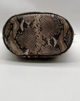 Cole Haan Python-Embossed Tan Leather Hobo Shoulder Bag