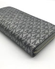 Michael Kors Dark Silver Monogram Jet Set Wristlet