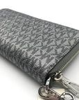 Michael Kors Dark Silver Monogram Jet Set Wristlet