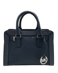 Michael Kors Navy Blue Saffiano Leather Dillon Small Satchel Bag