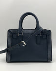 Michael Kors Navy Blue Saffiano Leather Dillon Small Satchel Bag