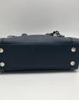 Michael Kors Navy Blue Saffiano Leather Dillon Small Satchel Bag
