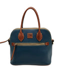 Dooney & Bourke Blue Pebble Grain Domed Satchel