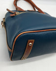 Dooney & Bourke Blue Pebble Grain Domed Satchel