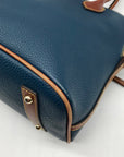 Dooney & Bourke Blue Pebble Grain Domed Satchel