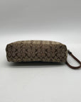 Coach Signature Classic Brown Canvas Wristlet