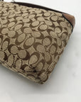 Coach Signature Classic Brown Canvas Wristlet
