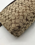 Coach Signature Classic Brown Canvas Wristlet