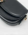 Michael Kors Black Leather Small Mila Sling Messenger Bag