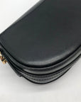 Michael Kors Black Leather Small Mila Sling Messenger Bag