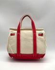 Sunwin Beige And Red Colorway Tote Bag