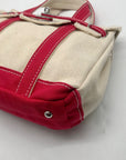 Sunwin Beige And Red Colorway Tote Bag