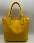 Neiman Marcus Yellow FauxSnake-Embossed Tote