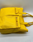 Neiman Marcus Yellow FauxSnake-Embossed Tote
