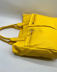 Neiman Marcus Yellow FauxSnake-Embossed Tote