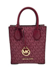 Michael Kors Dark Cherry Monogram Mini Mercer Crossbody Bag