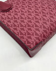 Michael Kors Dark Cherry Monogram Mini Mercer Crossbody Bag