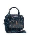 Patricia Nash Navy Blue Floral Crossbody Satchel