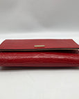 Kate Spade Red Croc Embossed Leather Bristol Drive Phoenix Wallet