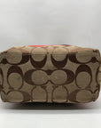 Coach Khaki & Red Signature Stripe Canvas Tote Bag 10125