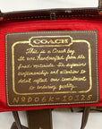 Coach Khaki & Red Signature Stripe Canvas Tote Bag 10125