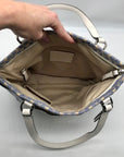 Coach Blue Signature C Monogram Canvas Stripe Tote Bag F28927
