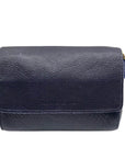 Portland Leather Goods Dark Blue Leather Crossbody Bag