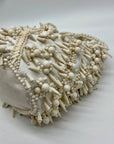 Antik Kraft White Meera Beaded Shoulder Bag