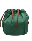 Prada Green Leather Shoulder Bag