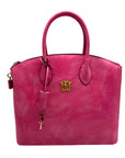 Pratesi Firenze Azalea Pink Versilia Italian Leather Satchel Bag