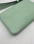 Kate Spade Mint Green Pebbled Leather Leroy Street Bee Wristlet