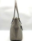 Coach Dove Gray Polished Pebbled Leather Taylor Tote CC395