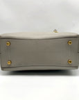 Coach Dove Gray Polished Pebbled Leather Taylor Tote CC395