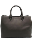 Michael Kors Dark Grey Saffiano Leather Savannah Satchel Bag