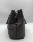 Michael Kors Dark Grey Saffiano Leather Savannah Satchel Bag