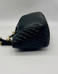 I.N.C. International Concepts Black Faux Leather Kemah Chain Medium Satchel