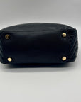 I.N.C. International Concepts Black Faux Leather Kemah Chain Medium Satchel