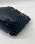 I.N.C. International Concepts Black Faux Leather Kemah Chain Medium Satchel