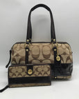 Coach Tan Signature Canvas Shoulder Bag
