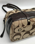 Coach Tan Signature Canvas Shoulder Bag