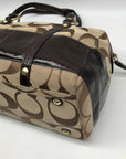 Coach Tan Signature Canvas Shoulder Bag