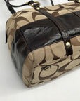 Coach Tan Signature Canvas Shoulder Bag