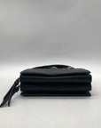 Calvin Klein Black Pebbled Faux Leather Wallet Crossbody & Coin Pouch