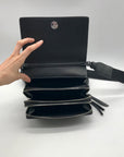Calvin Klein Black Pebbled Faux Leather Wallet Crossbody & Coin Pouch