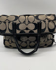 Coach Signature Stripe Fold over Tote Bag F23304
