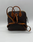 Dooney & Bourke Deep Brown Pebbled Grain Leather Backpack