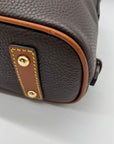 Dooney & Bourke Deep Brown Pebbled Grain Leather Backpack