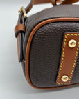 Dooney & Bourke Deep Brown Pebbled Grain Leather Backpack